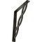 Ekena Millwork Loera Wrought Iron Bracket, (Single center brace), Antiqued Warm Silver 1 1/2"W x 10"D x 12"H BKTM01X10X12SLOAWS - alternate 1